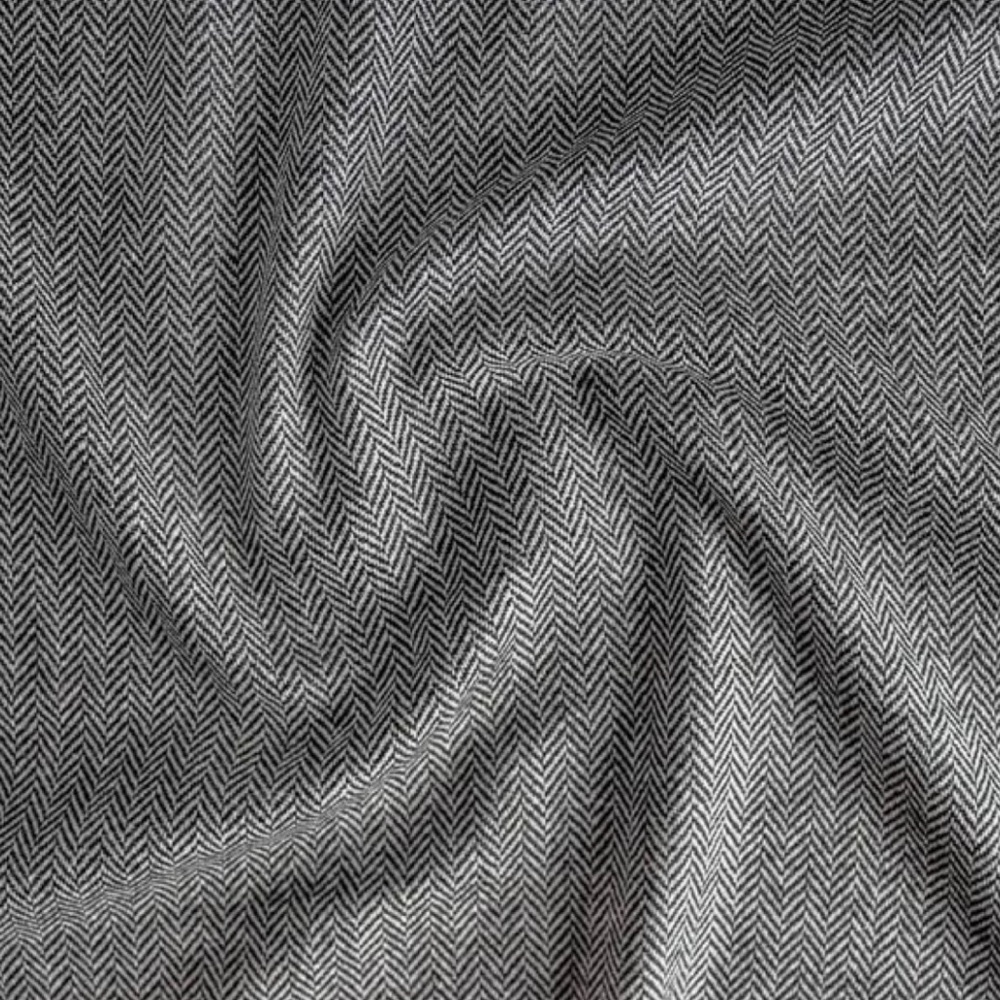 100% Wool Herringbone Fabric with Bemberg Cupro Lining - Blackbird Fabrics